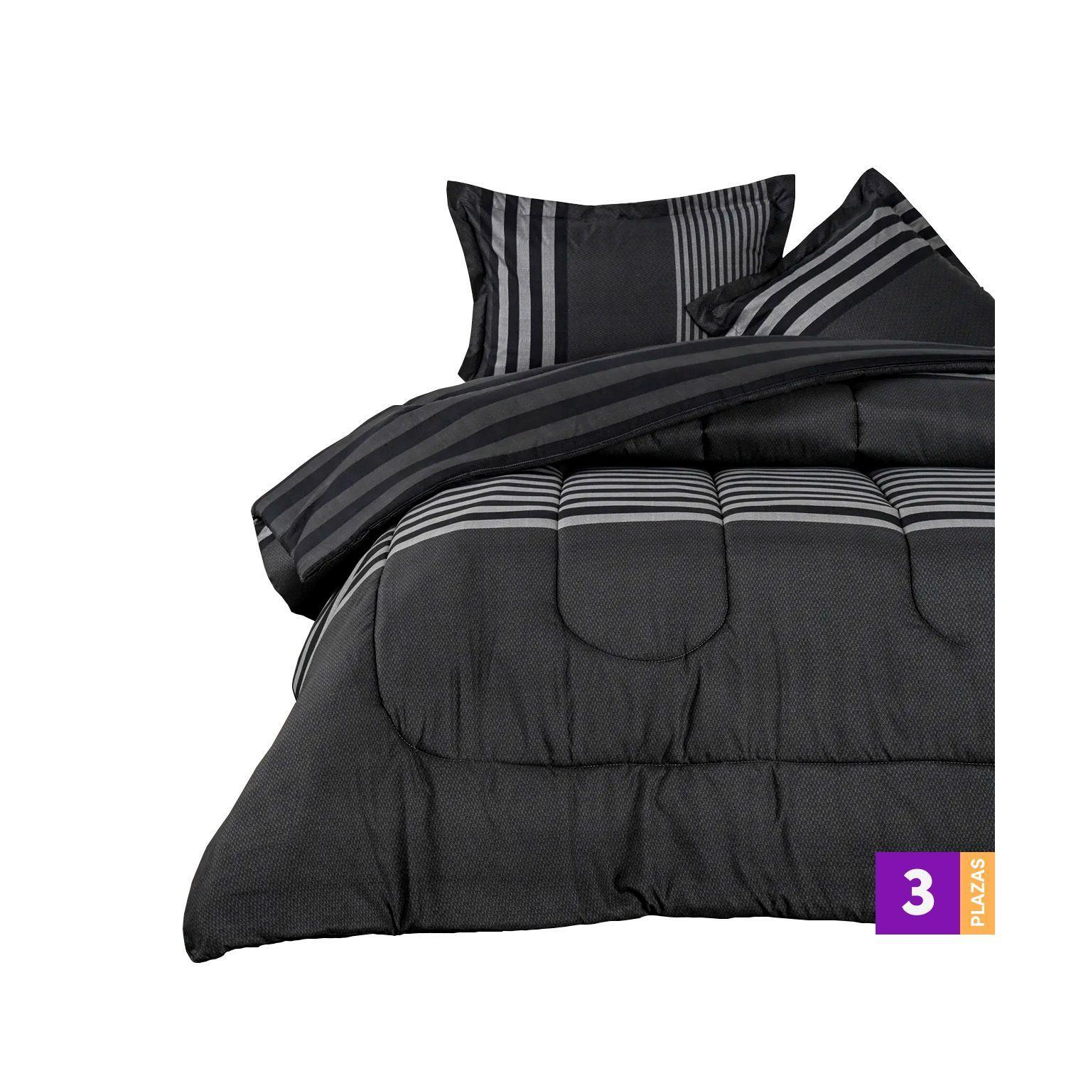 Plumón Super King Cannon + Jgo. Sábanas 200 Hilos Chains-0