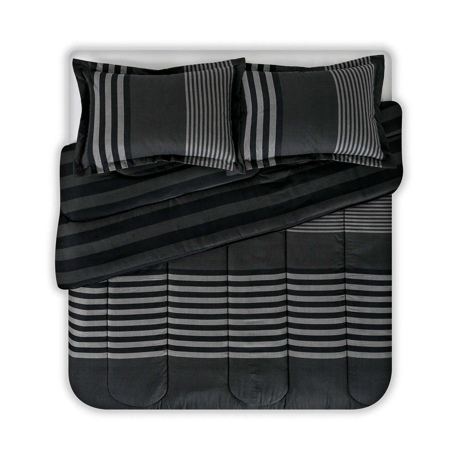 Plumón Super King Cannon + Jgo. Sábanas 200 Hilos Chains-1