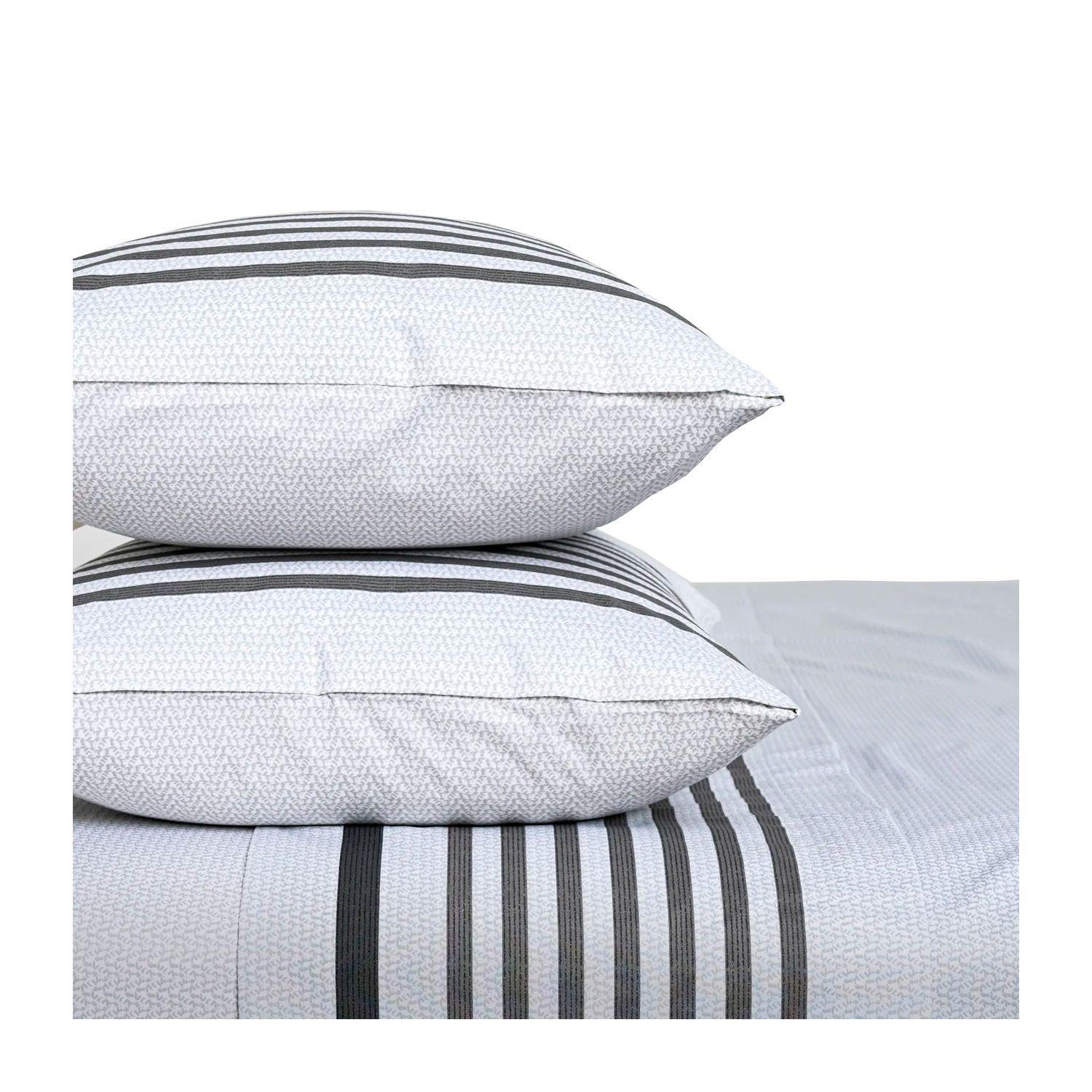 Plumón Super King Cannon + Jgo. Sábanas 200 Hilos Chains-2