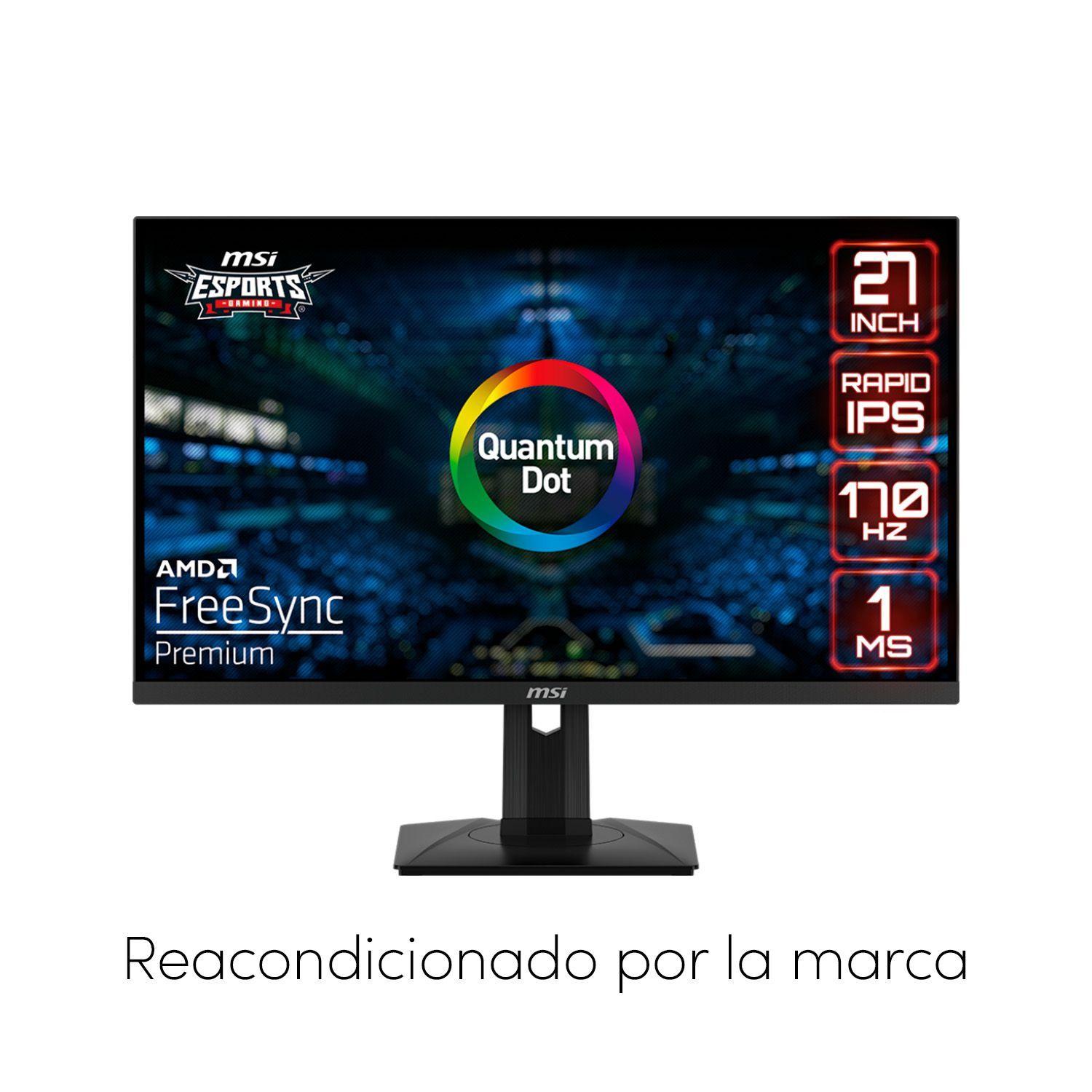 Monitor Gamer MSI G274QPFQD 27" QHD 2K Quantum Dot 170hz 1ms-1