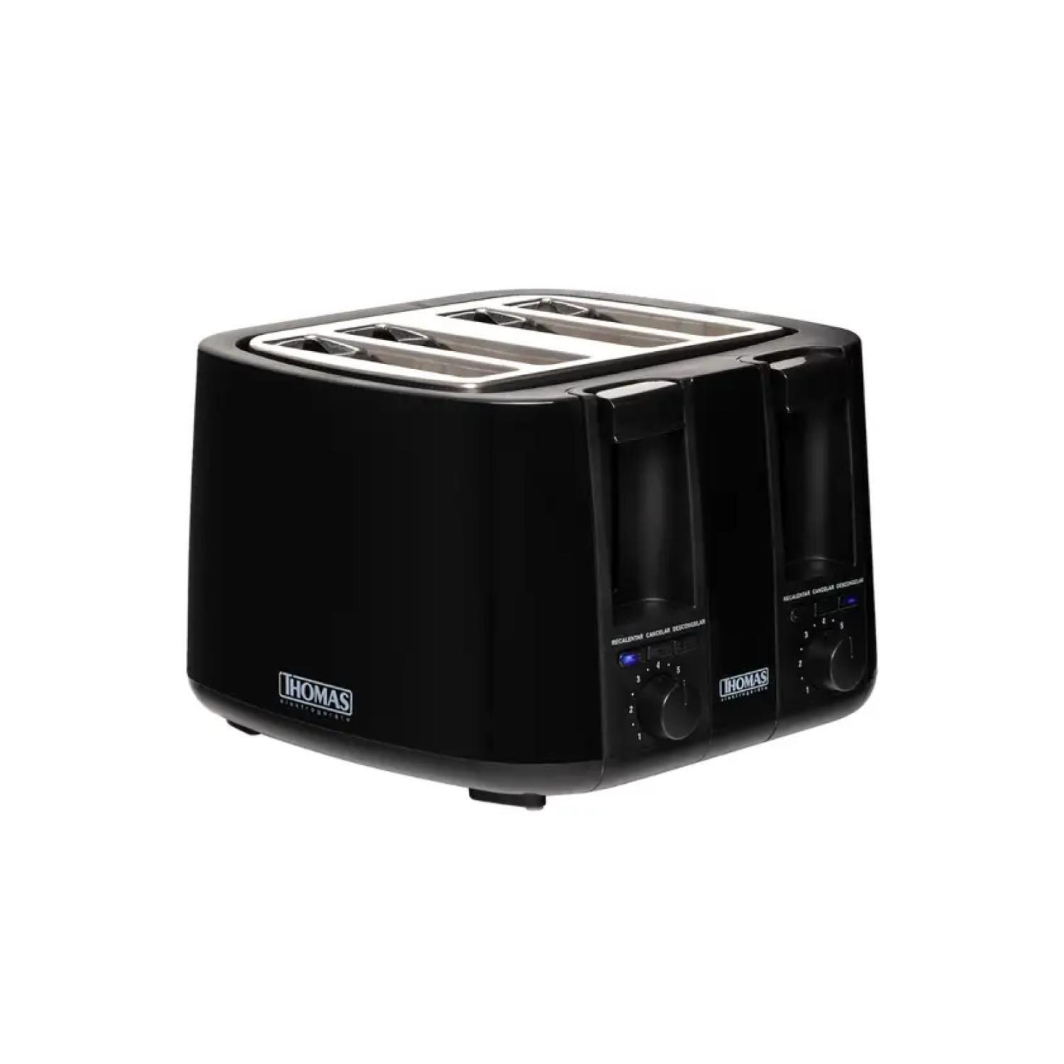 Tostador Eléctrico Thomas Th-126 4 Panes Negro 1500W-1