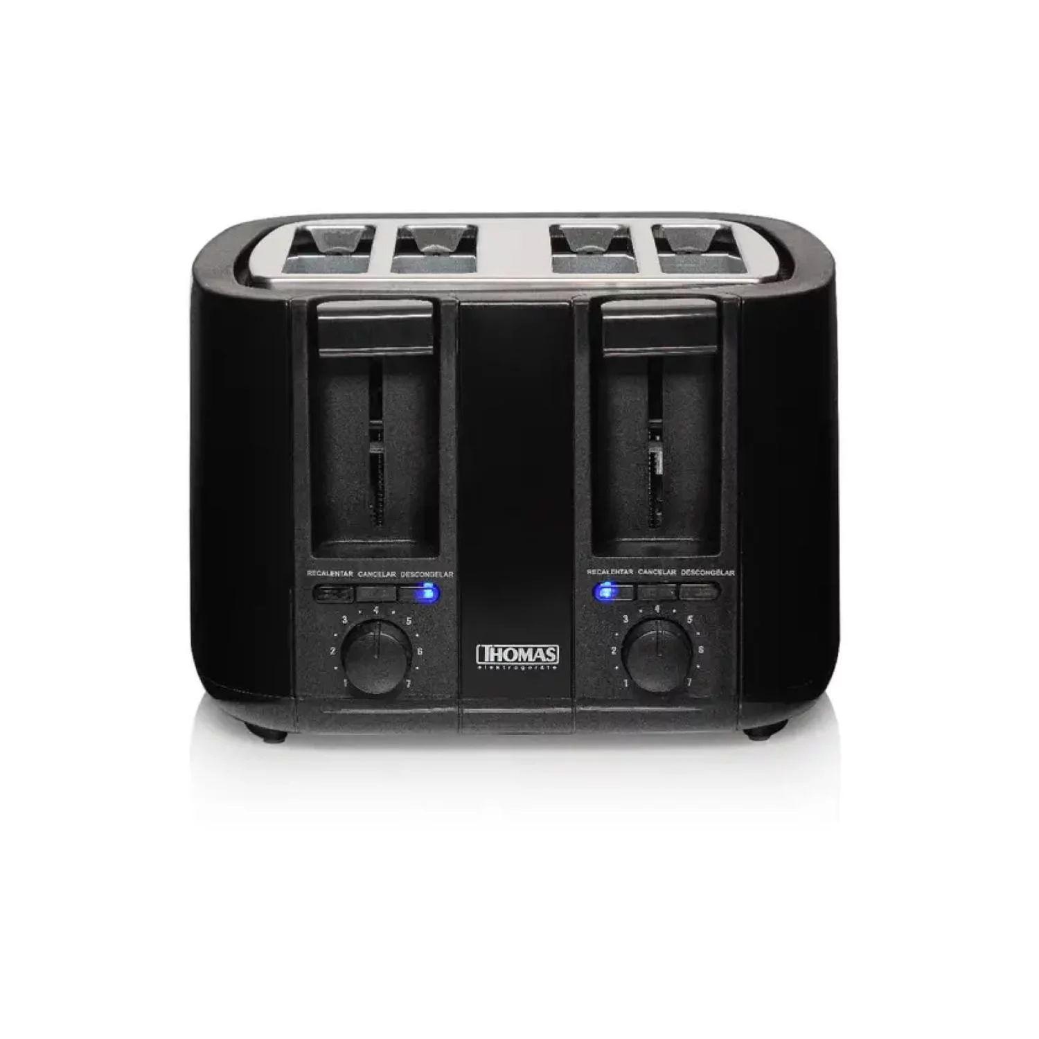 Tostador Eléctrico Thomas Th-126 4 Panes Negro 1500W-3