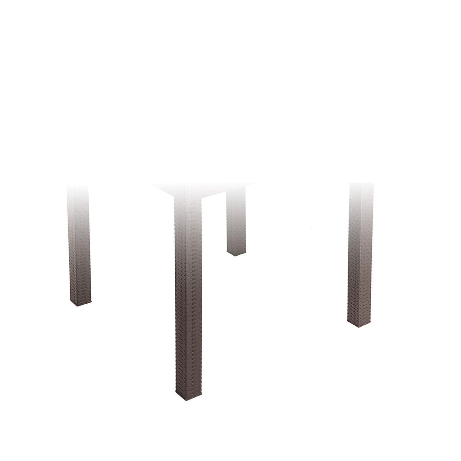 Mesa Ratan Cuadrada 80x80 Café-3