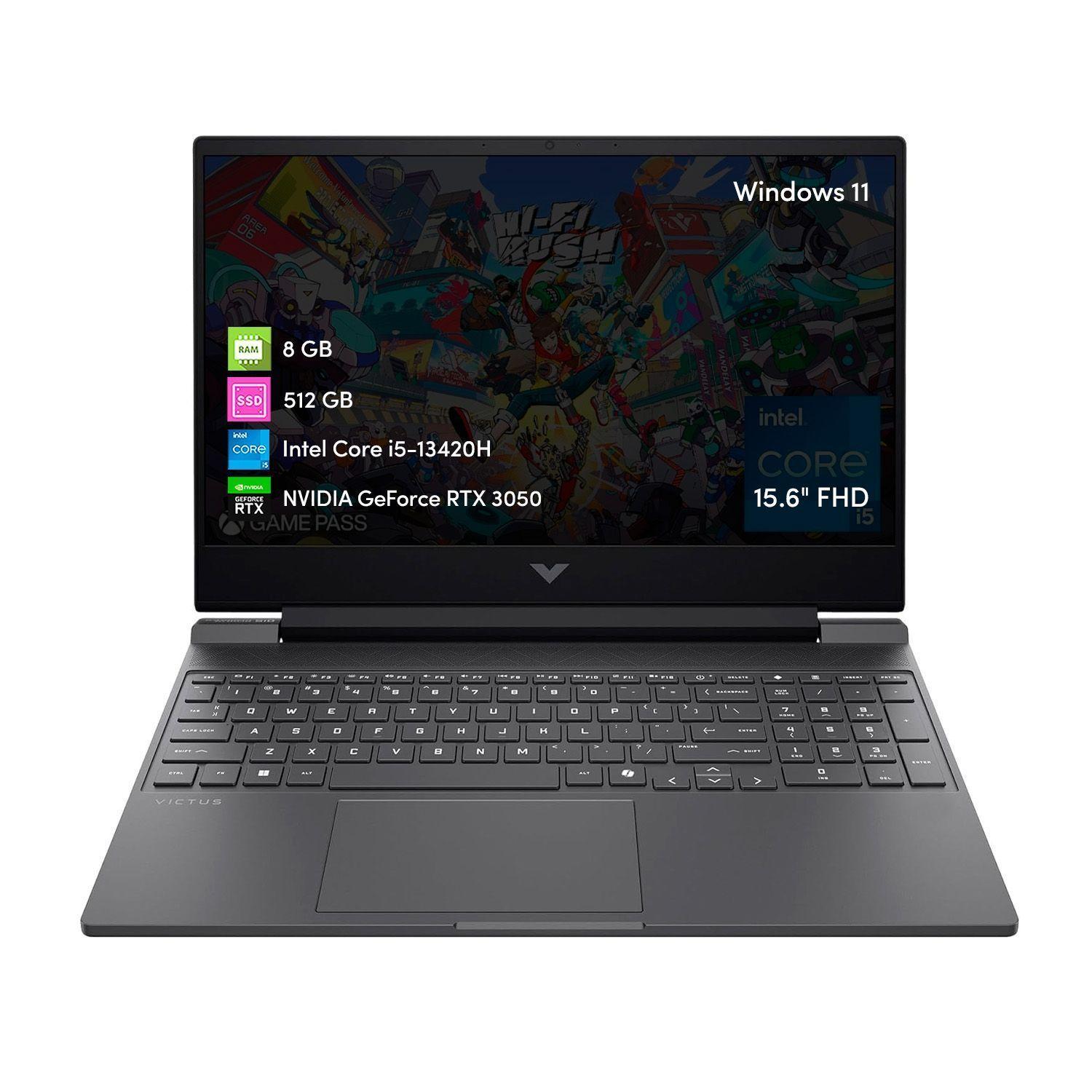 Notebook Gamer HP Victus Core i5 8GB 512GBSSD RTX3050 15.6 FHD Reacondicionado-0