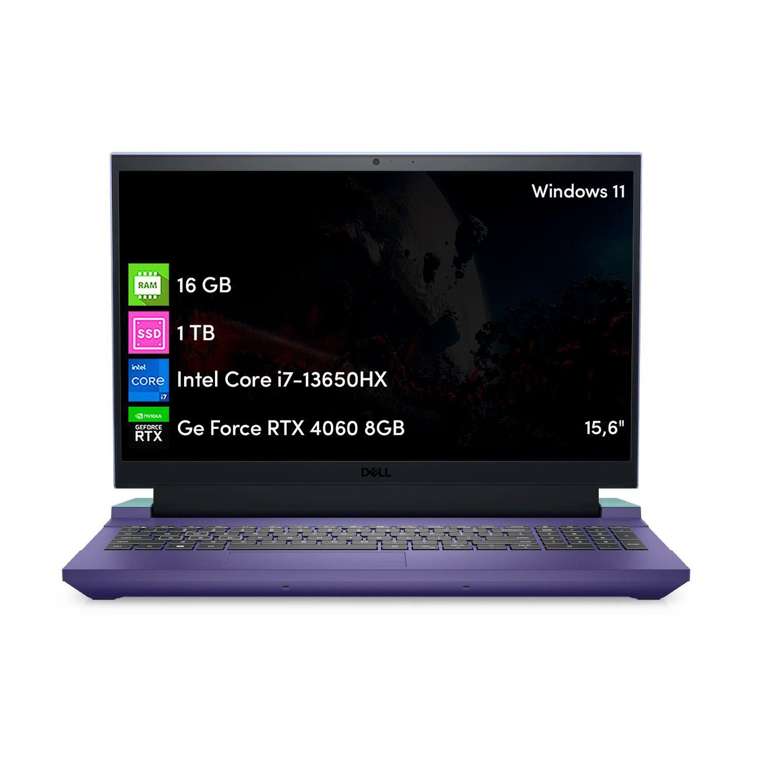 Notebook Gamer Dell G15 i7 16GB 1TB SSD RTX4060 15.6" FHD-0