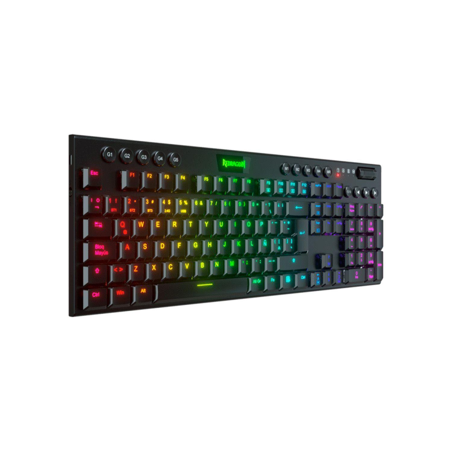 Teclado Mecánico Redragon Horus K619 Cableado Switch Red Esp-2