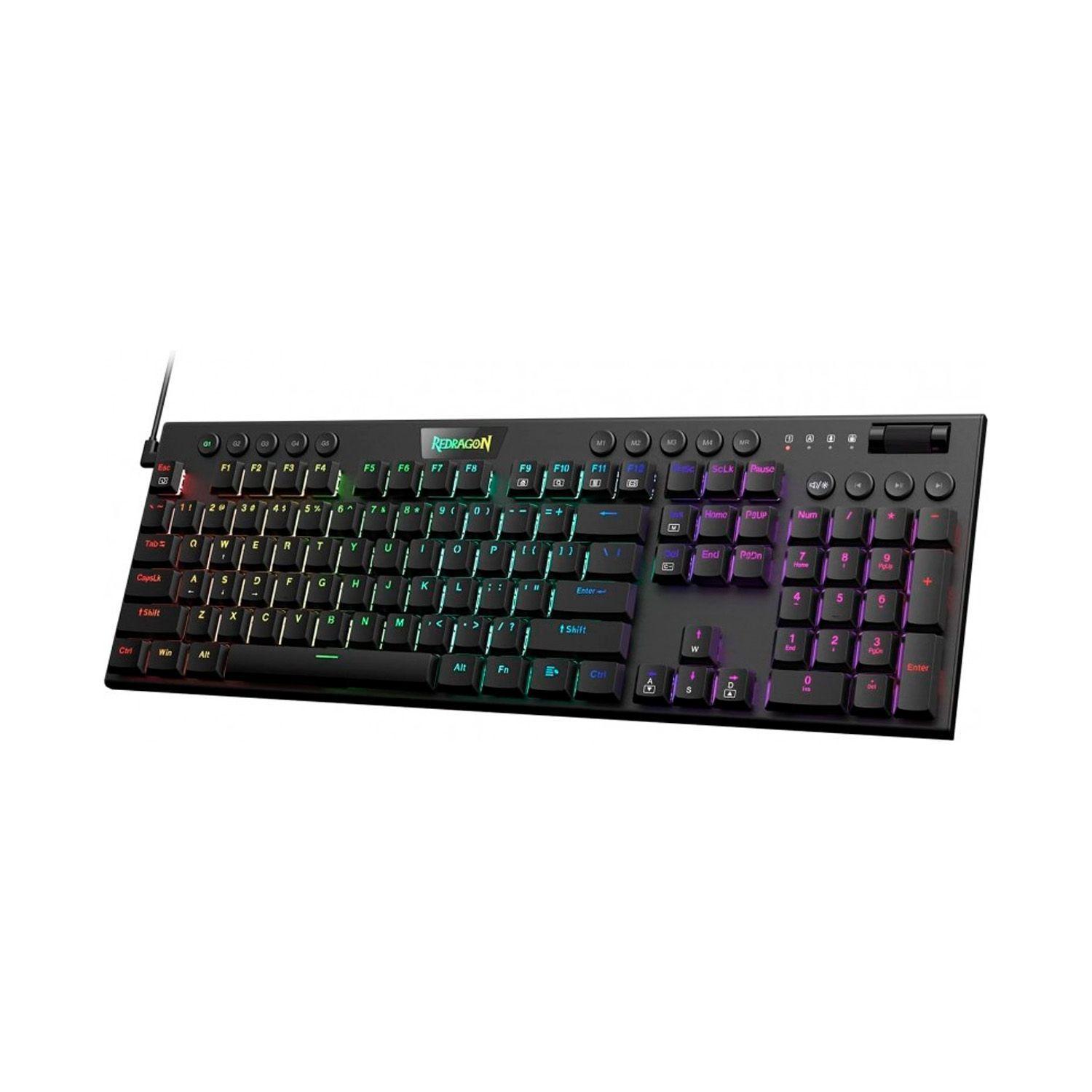 Teclado Mecánico Redragon Horus K619 Cableado Switch Red Esp-3