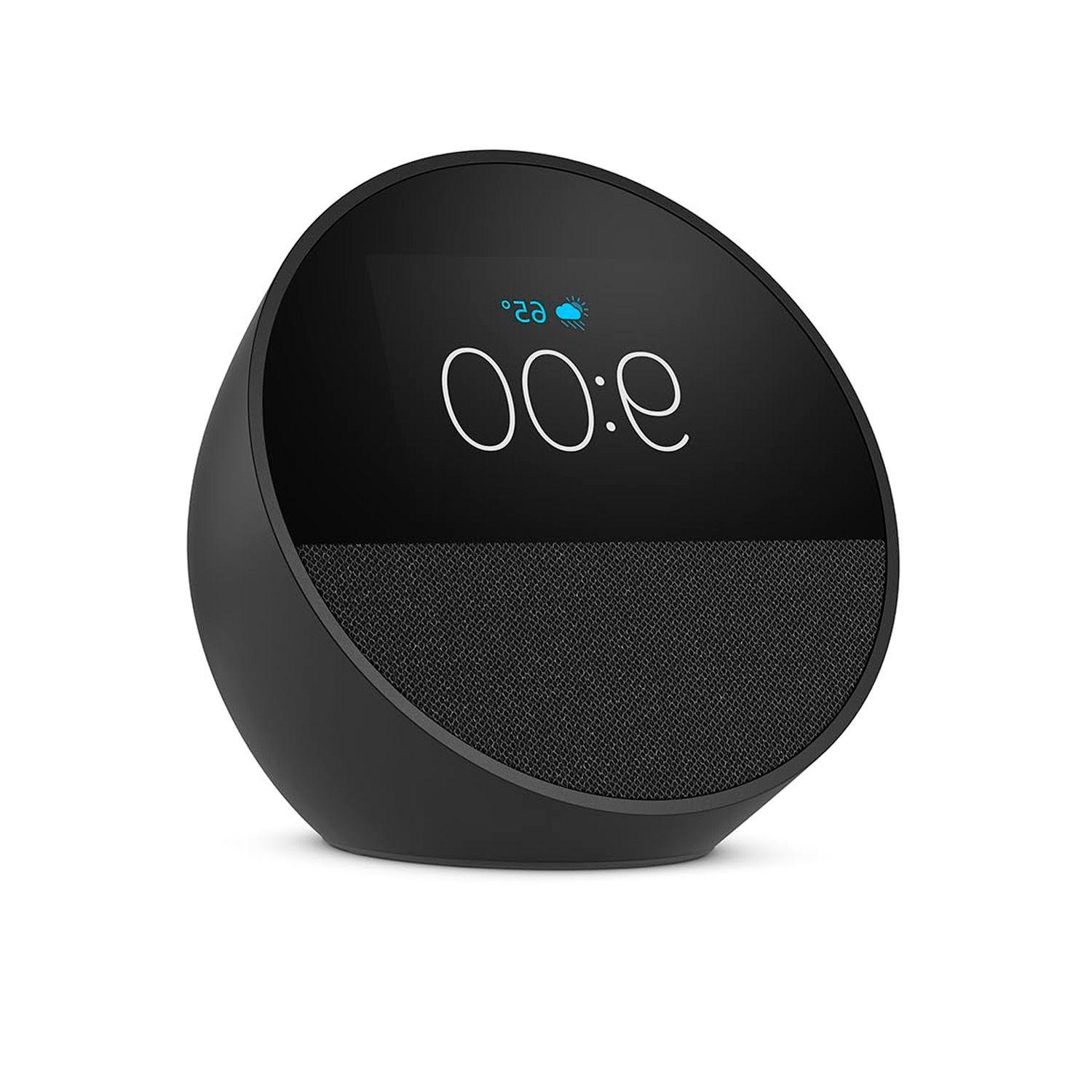 Asistente Amazon Echo Spot 2024 Smart Alarm Clock Negro-3