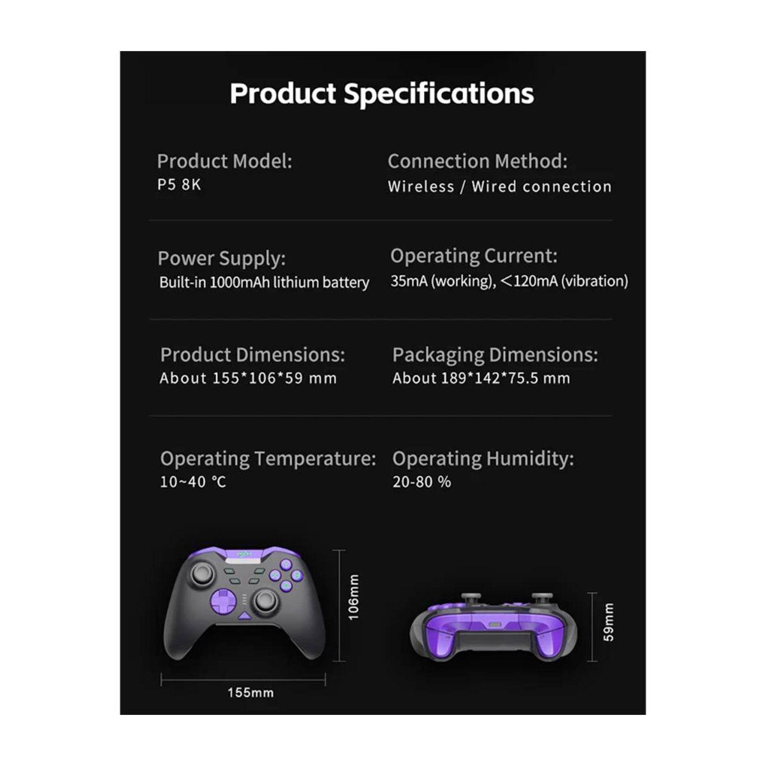 Joystick Inalambrico PXN P5 8K PC Switch Android-2