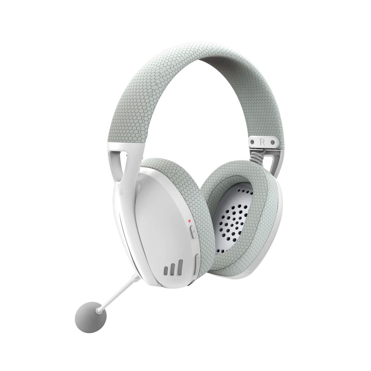 Audífonos Gamer Inalámbrico Redragon Ire H848G Blanco y Gris-1