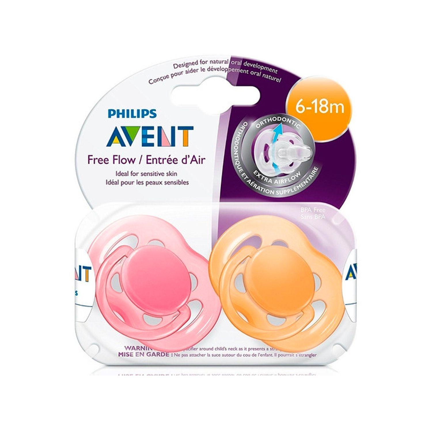 Pack X2 Chupete Avent Ultra Air Night 6-18m Rosado-3