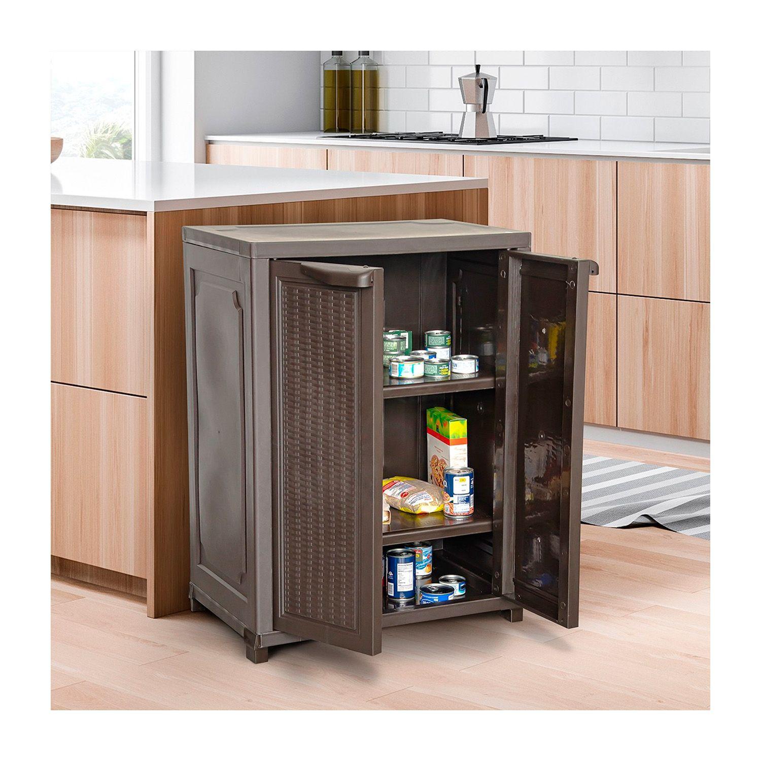 Mueble Organizador 2 Niveles Ratan 70x95x45cm-2