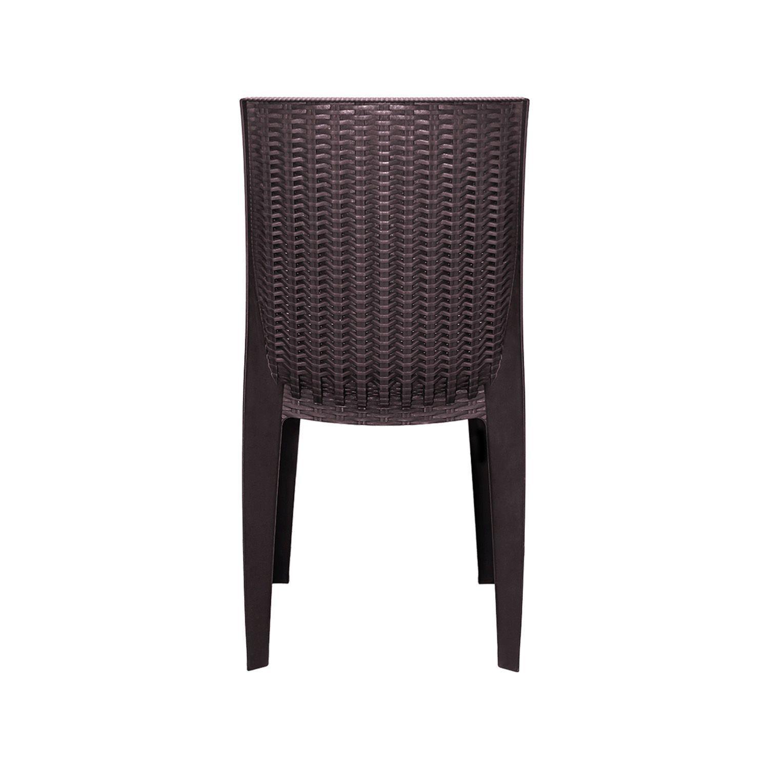 Pack 2 Sillas Terraza Ratan Corsa Con Brazos Cafe-2