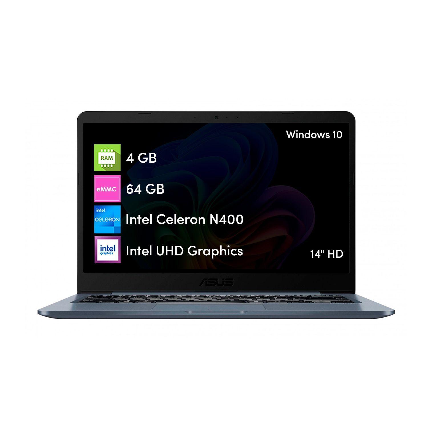 Notebook Asus Intel Celeron N4000 4GB RAM 64GB eMMC W10 14" HD-0