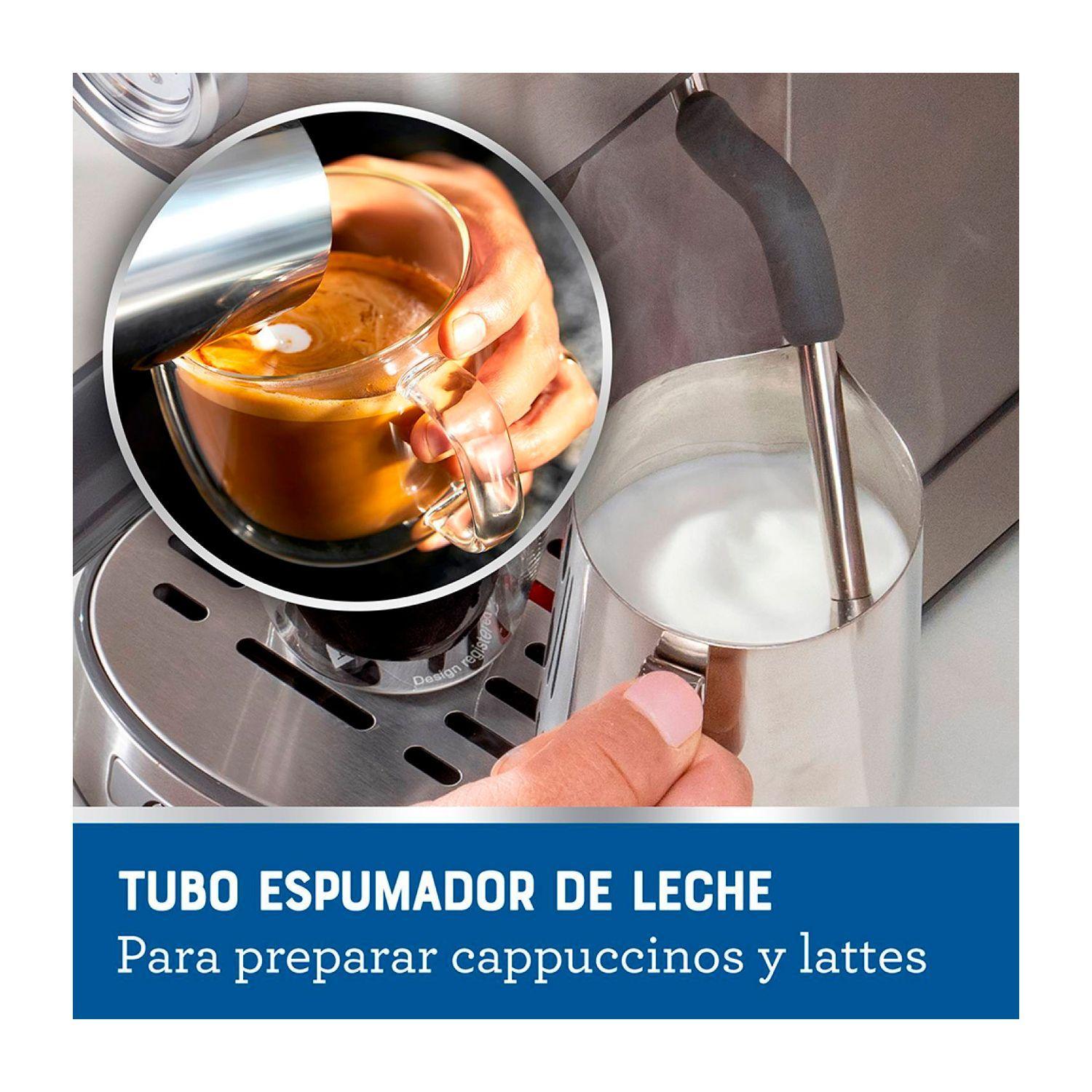 Cafetera Espresso Compacta Oster BVSTEM7200 15bar 1350W Gris-2