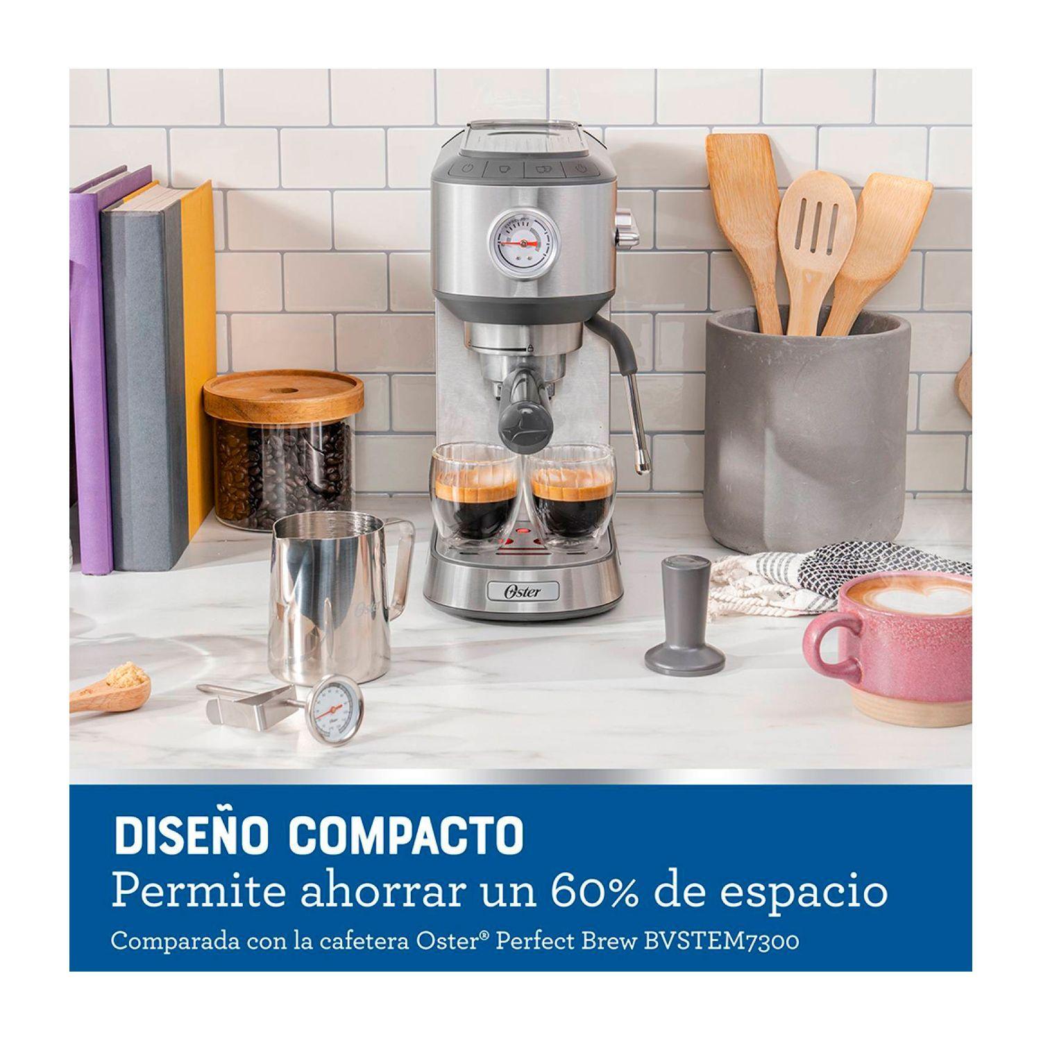Cafetera Espresso Compacta Oster BVSTEM7200 15bar 1350W Gris-3