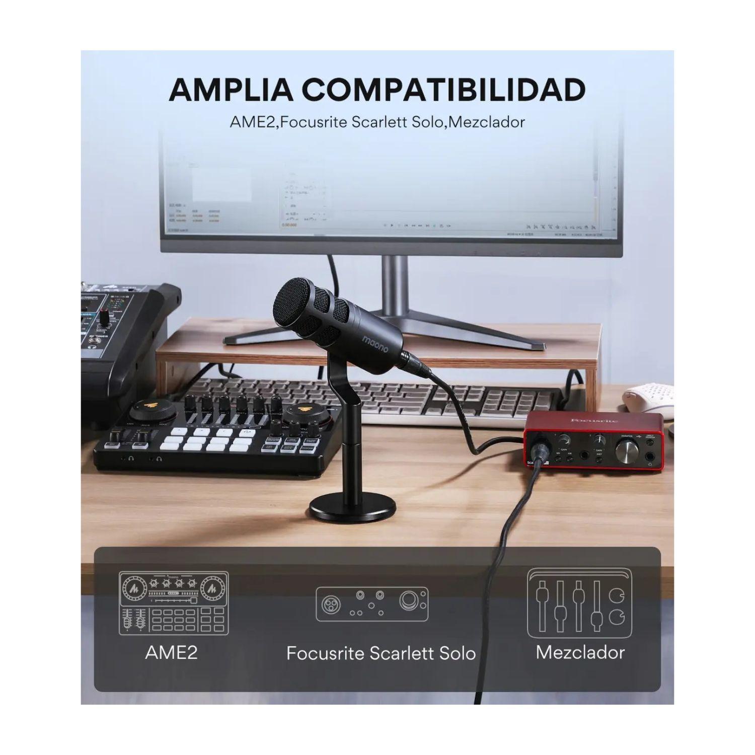 Microfono Dinamico Maono PD100 XLR Grabacion y Podcast-2