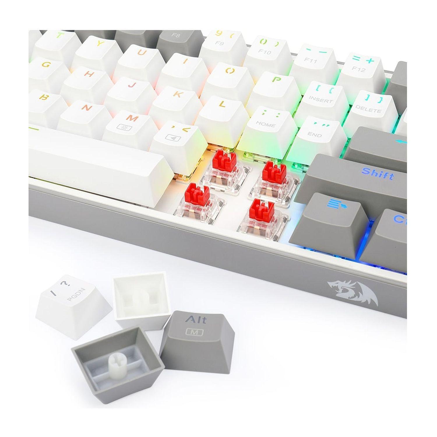 Teclado Gamer Redragon K617 Fizz RGB White/Grey-2
