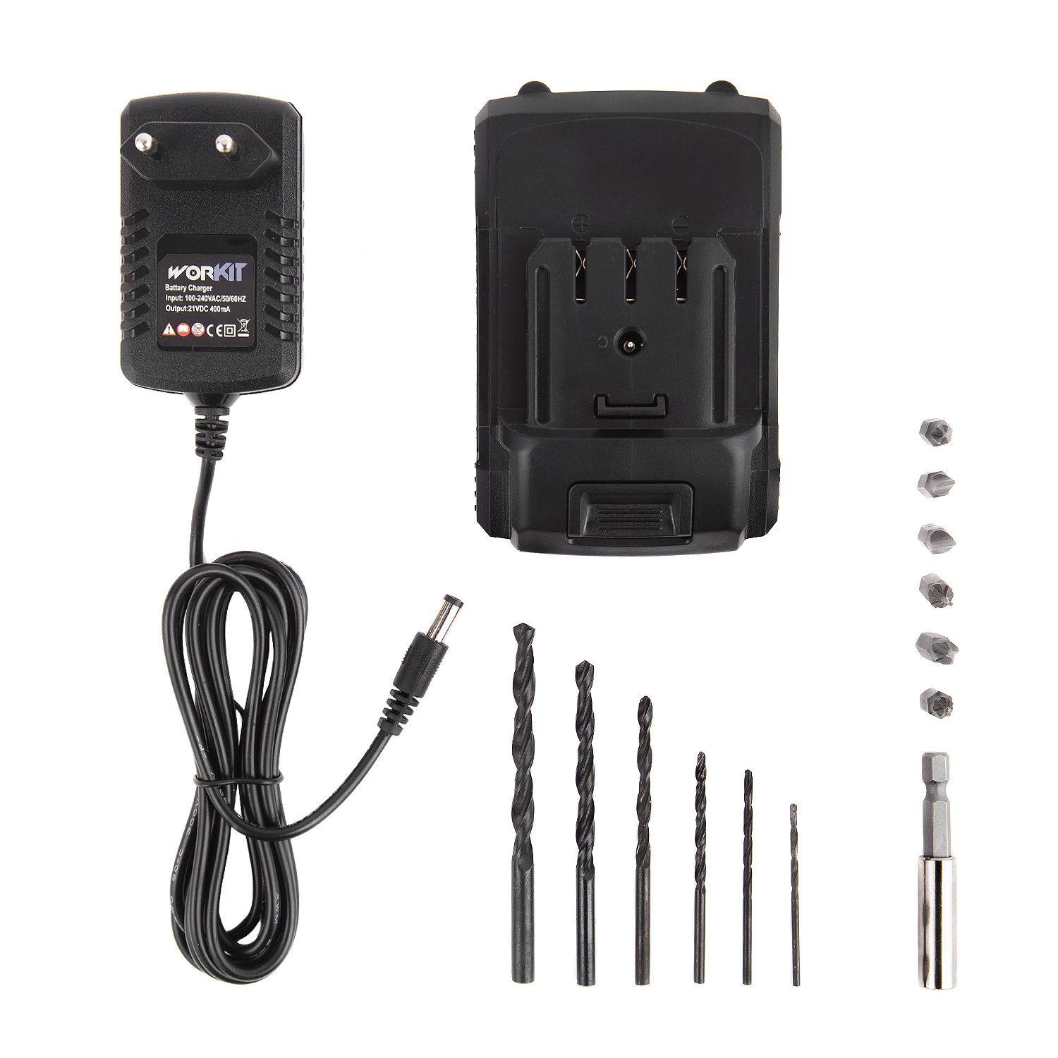 Taladro Inalambrico Workit T250 20v + Accesorios Mrclick-2