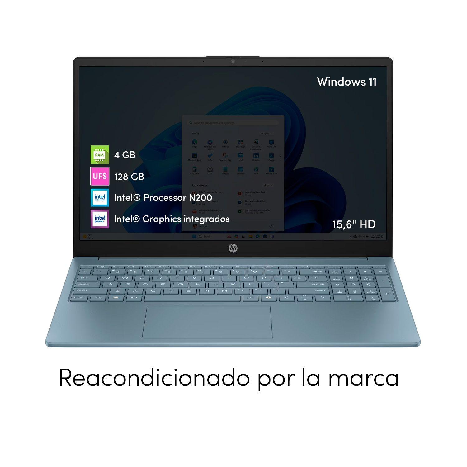 Notebook HP Intel N200 4GB 128GB UFS 15.6' HD Win11-1