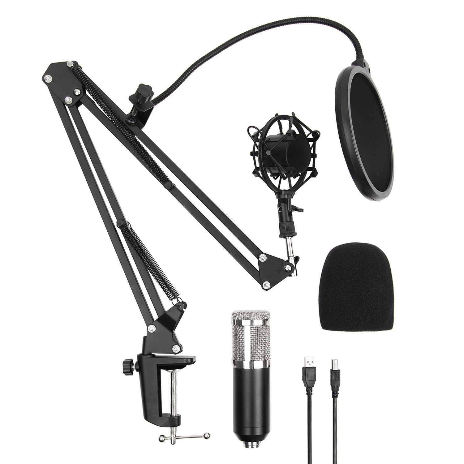 Micrófono USB Nibio HG 600 Condensador Trípode-0