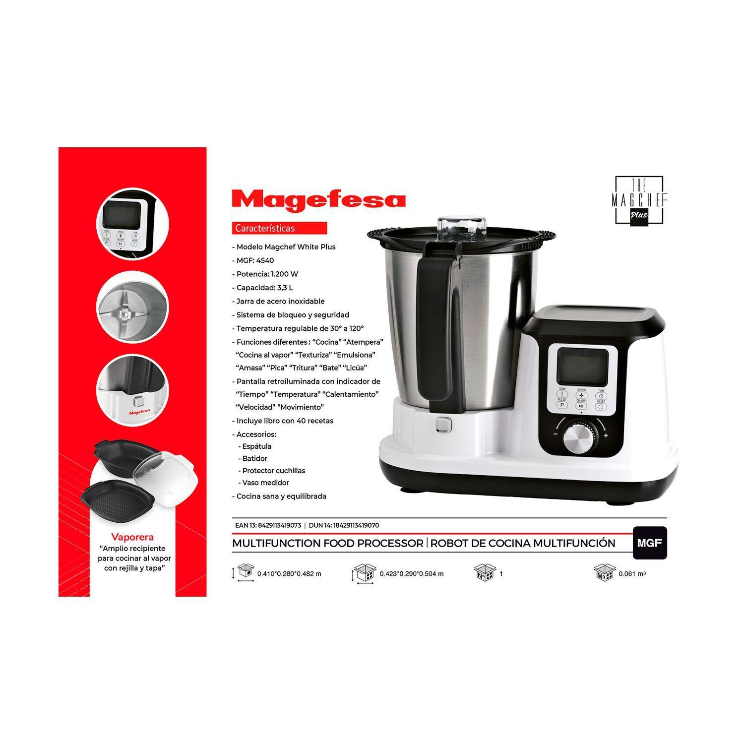 Robot De Cocina Magefesa Magchef White MGF4540 1200W 3.3L-3