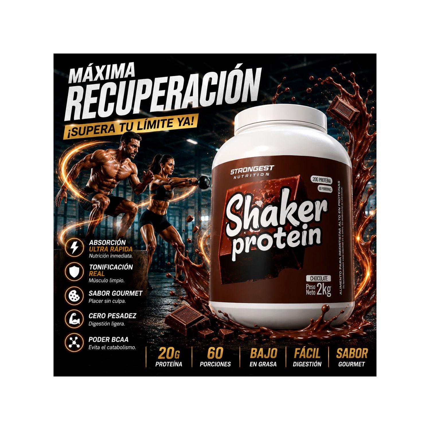 Proteina Shaker Protein Strongest 2kg Chocolate-1