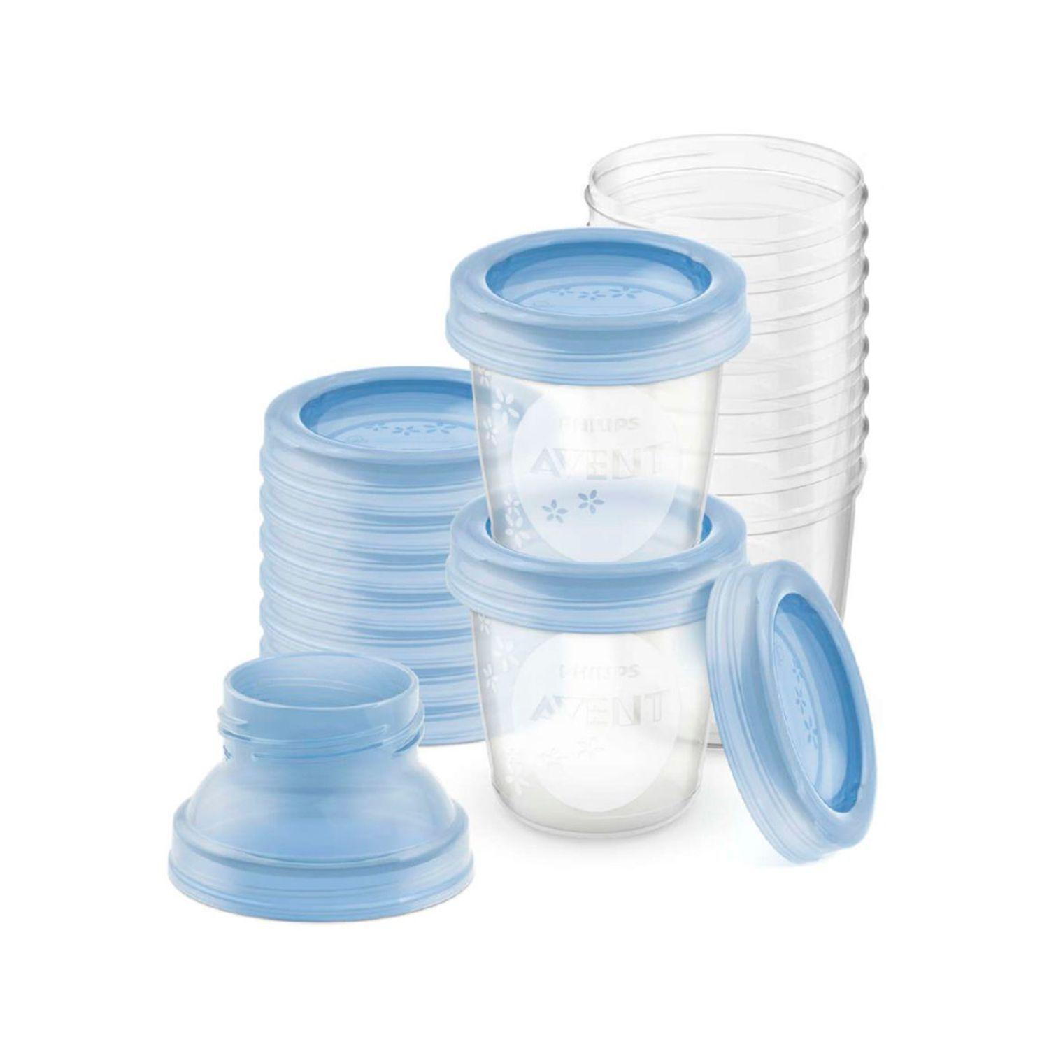 Bolsa Vasos Almacenamiento de Leche Avent 180ml 10UN más Adaptador-0