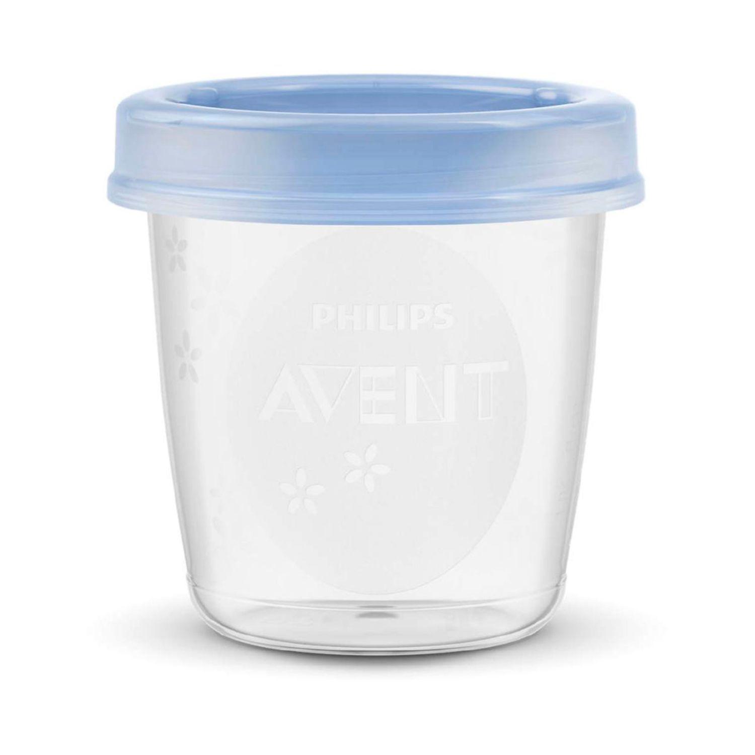 Bolsa Vasos Almacenamiento de Leche Avent 180ml 10UN más Adaptador-1