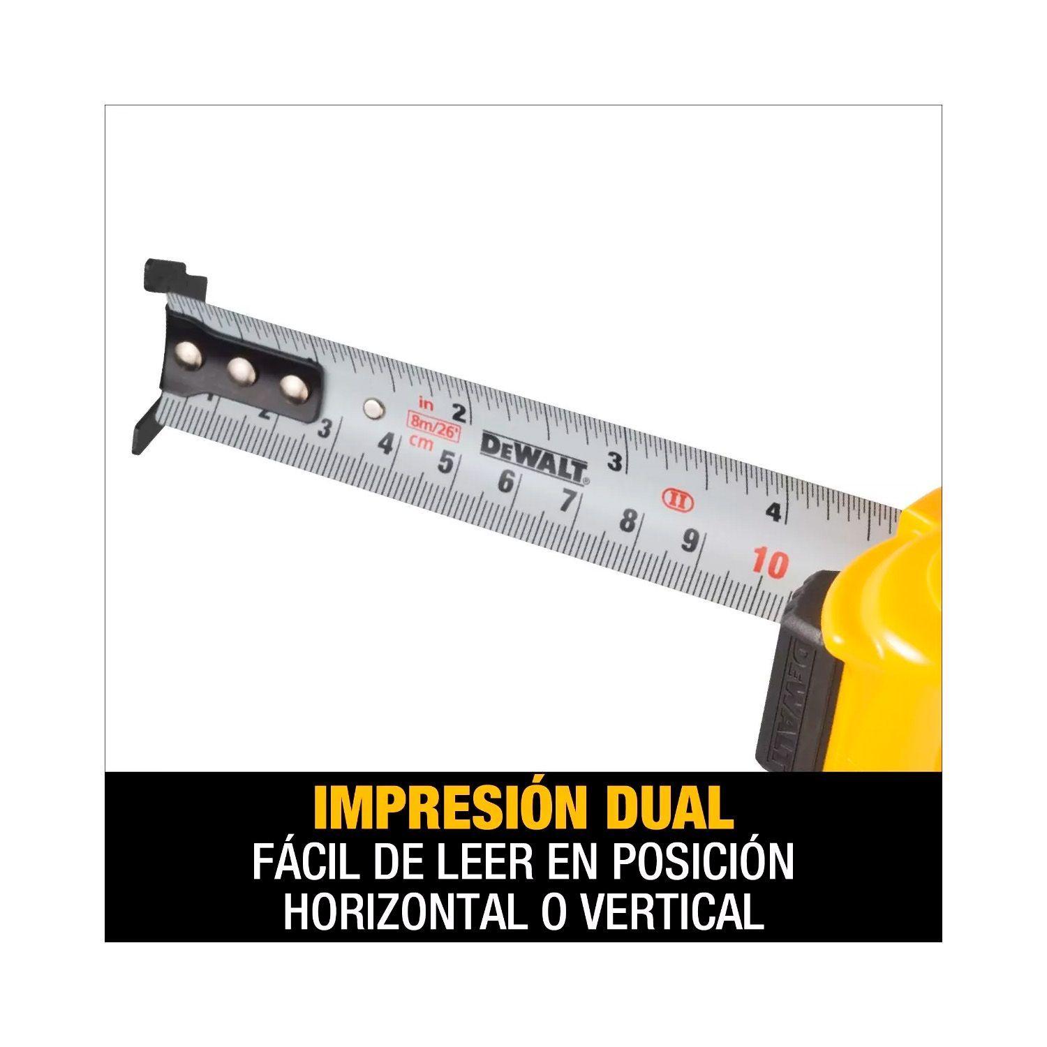 Huincha de Medir Dewalt 34193L 8M/26' 25MM-1