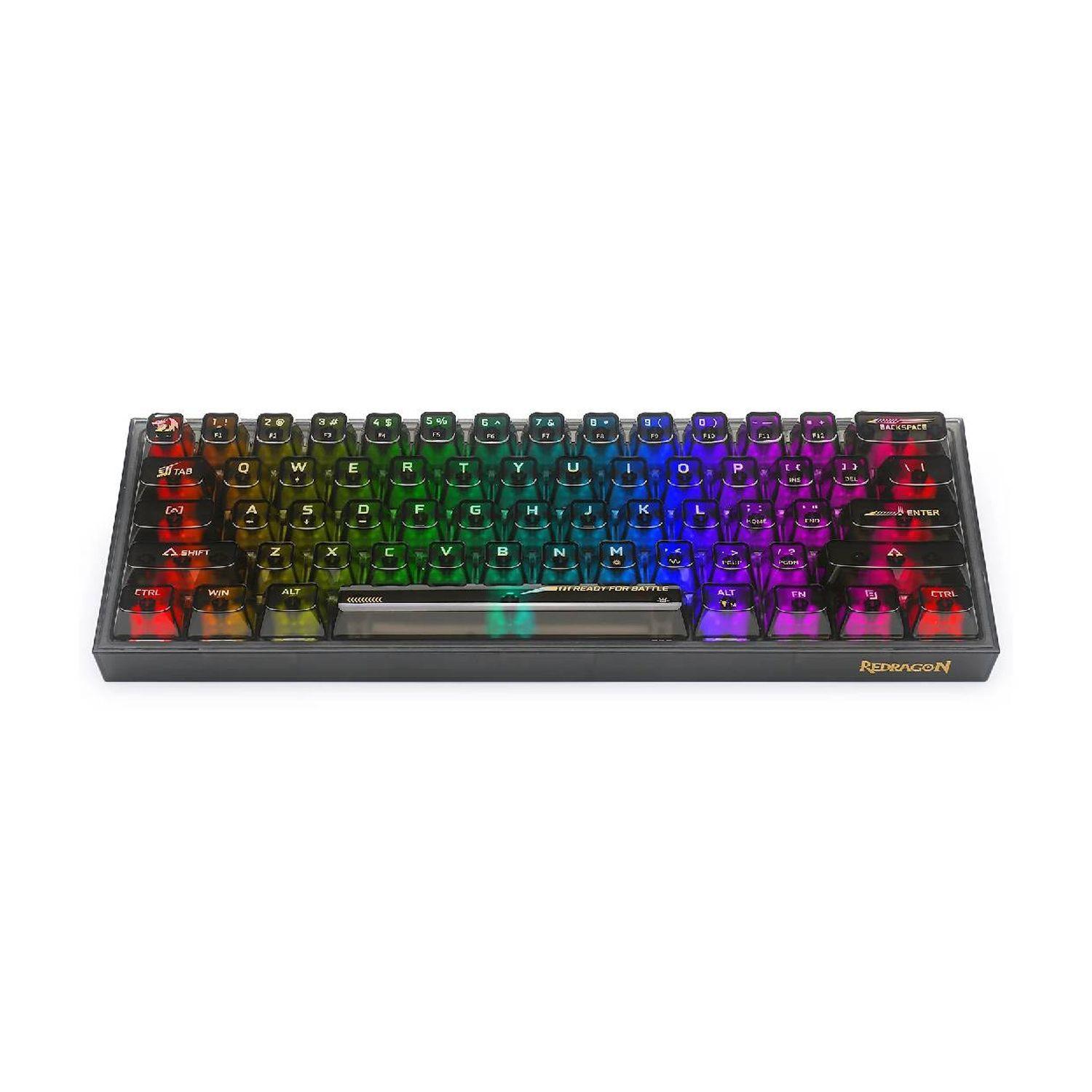 Teclado Gamer Redragon Fizz RGB K617CTB-RGB Negro Inglés-0