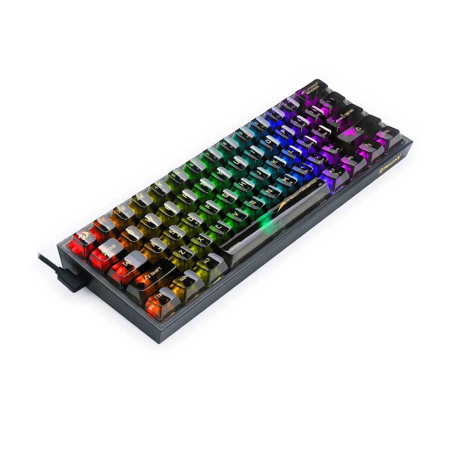 Teclado Gamer Redragon Fizz RGB K617CTB-RGB Negro Inglés-1