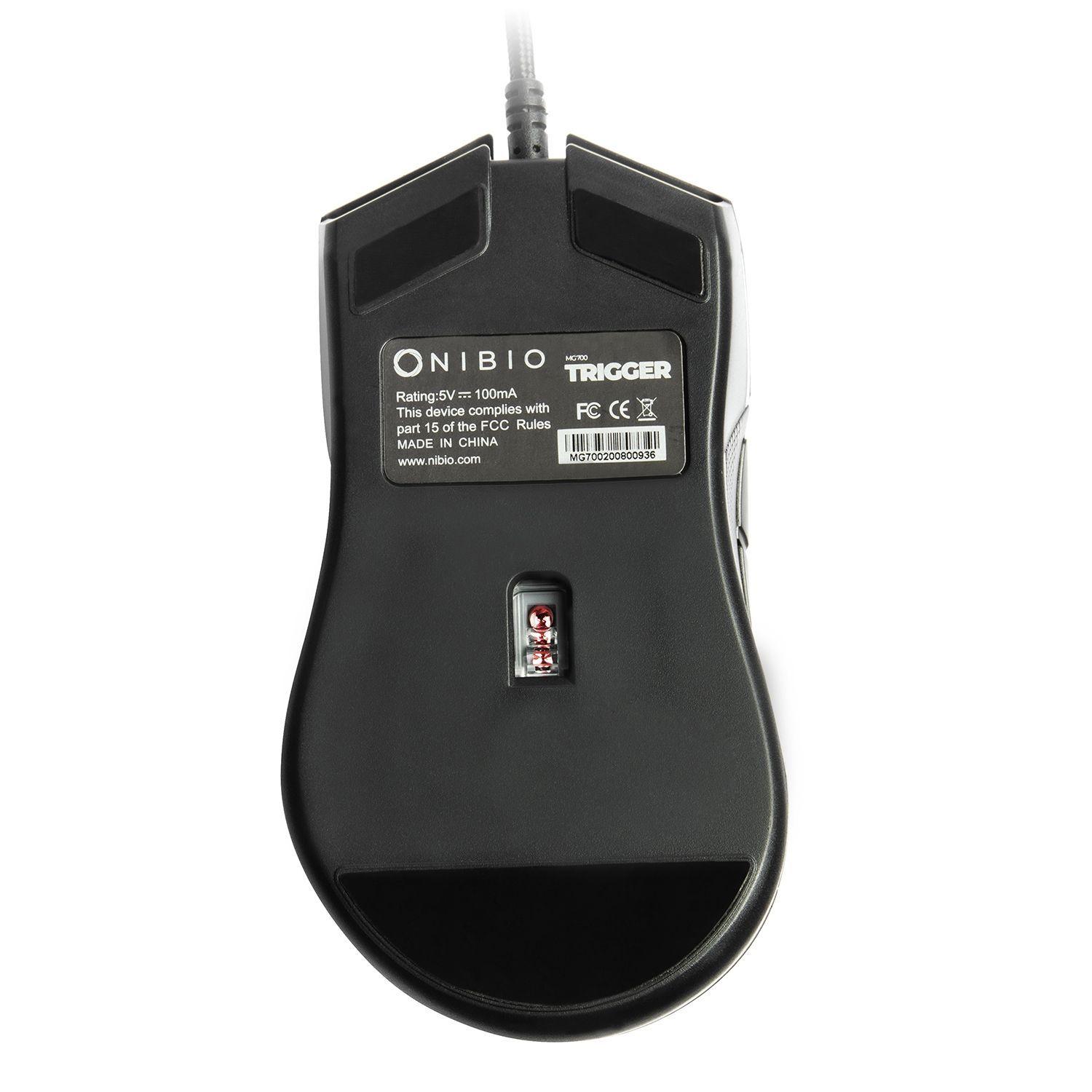 Mouse Gamer Alámbrico Nibio Trigger MG700 RGB USB 12.000dpi-3