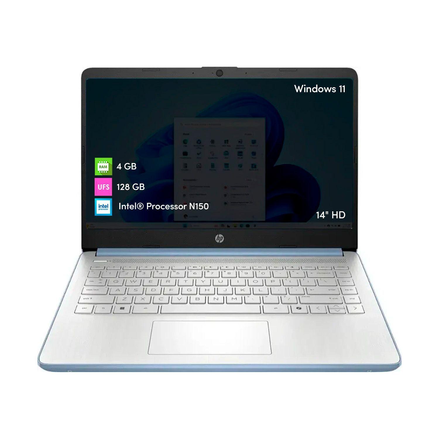 Notebook HP Intel N150 4GB 128GB UFS 14" HD W11 Sky Blue-0
