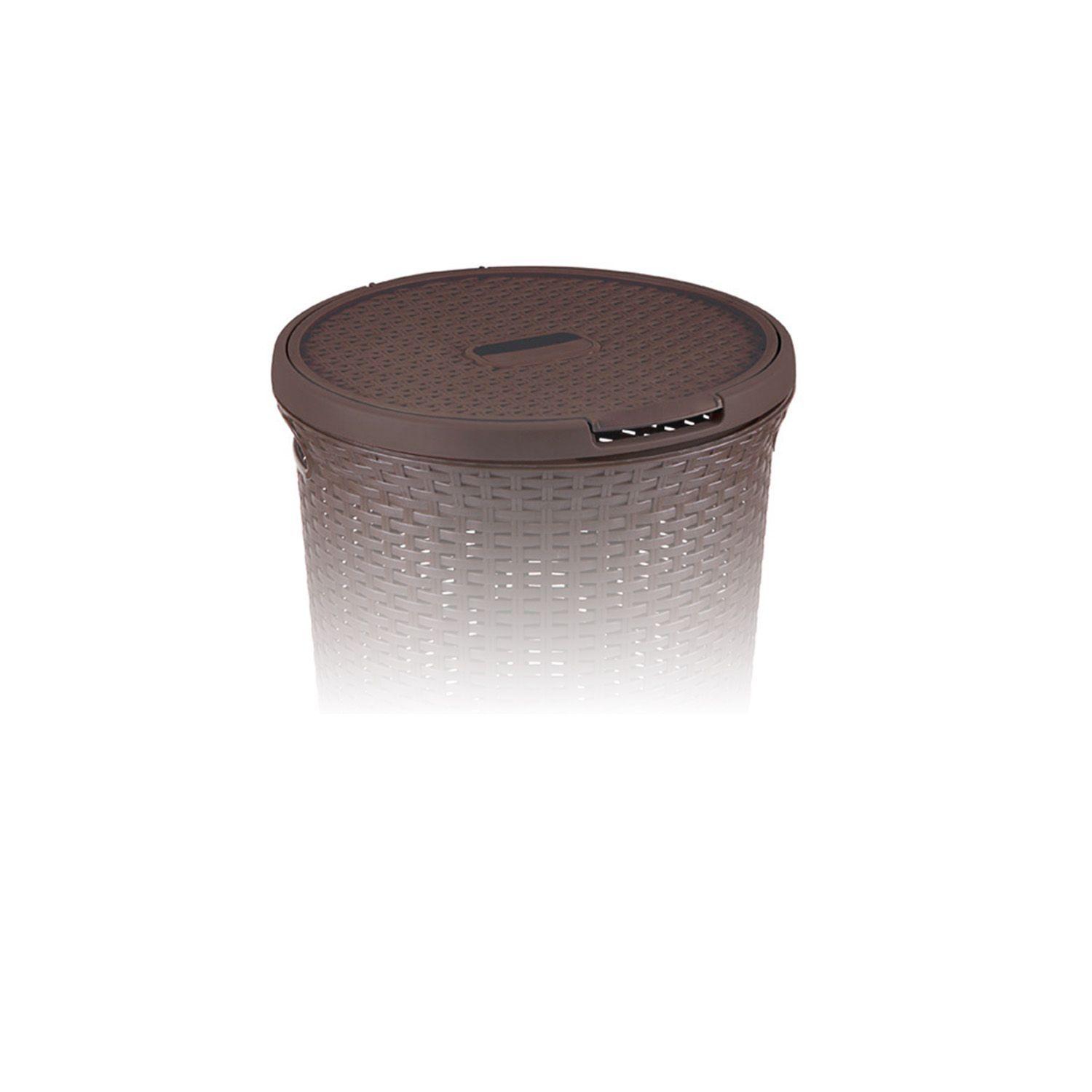 Cesto de Ropa Ratan Redondo Cafe 10kg-2