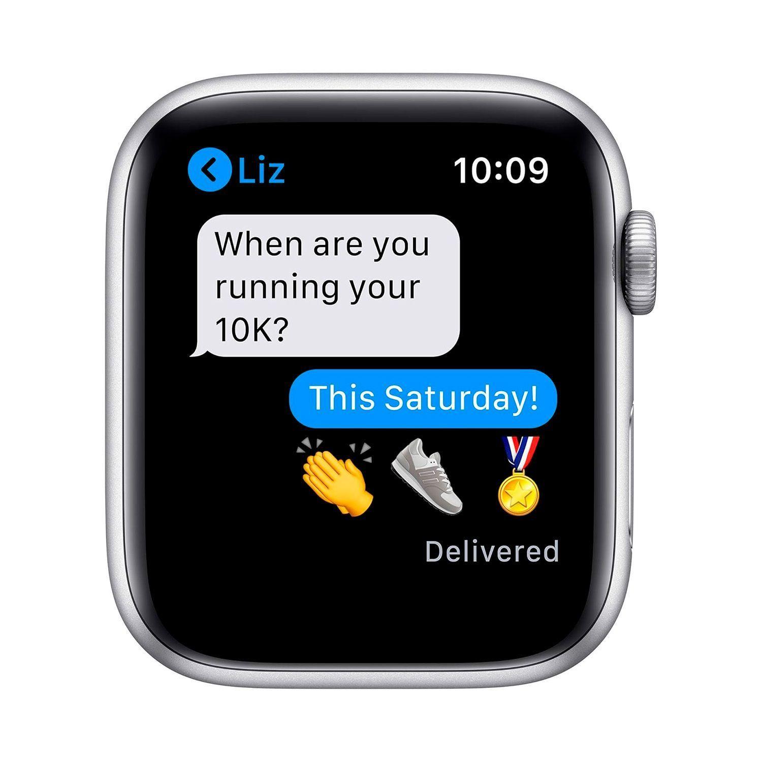 Reloj Apple Watch Series 6 44mm GPS Silver Aluminum Case White Sport Band-2