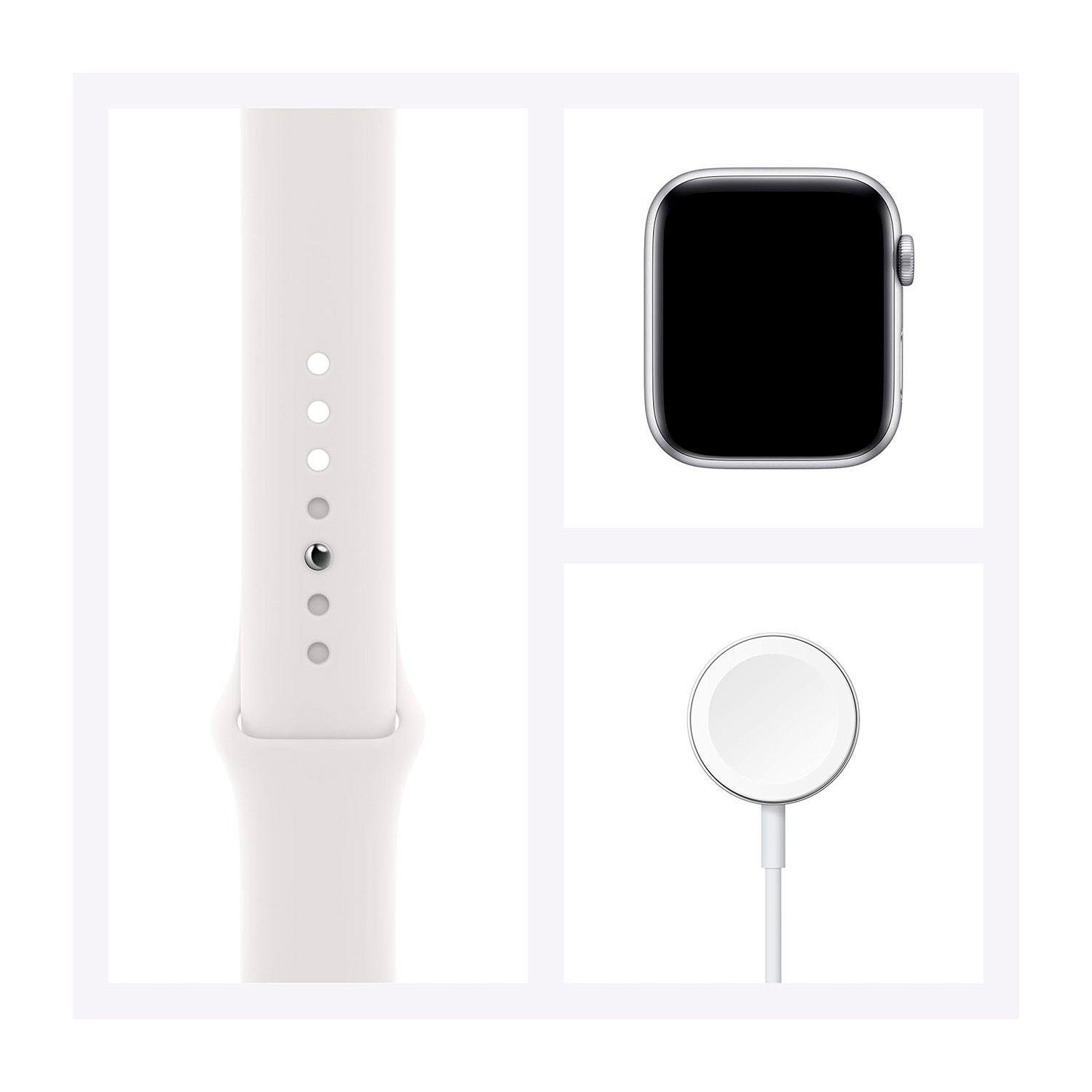 Reloj Apple Watch Series 6 44mm GPS Silver Aluminum Case White Sport Band-4