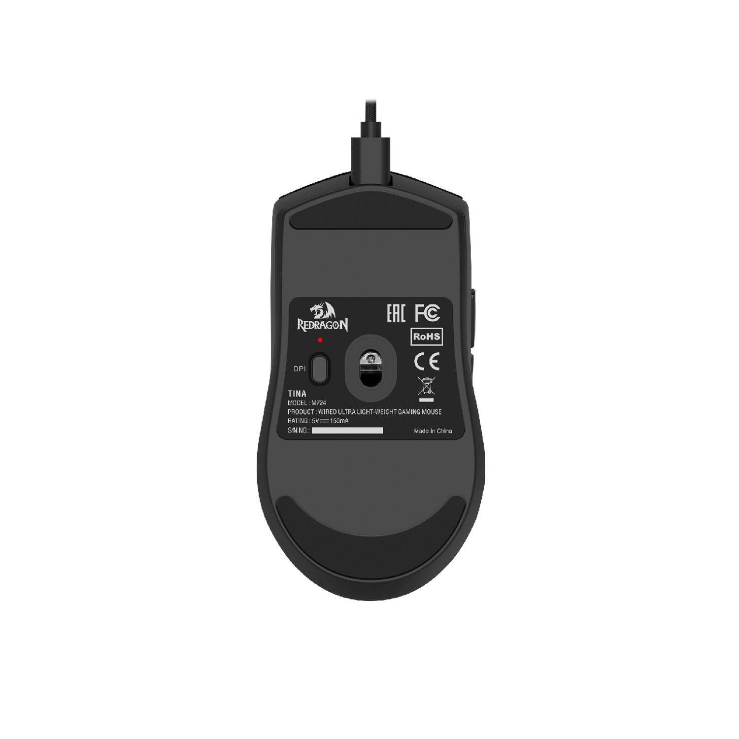 Mouse Gamer Redragon King Black M-724-3