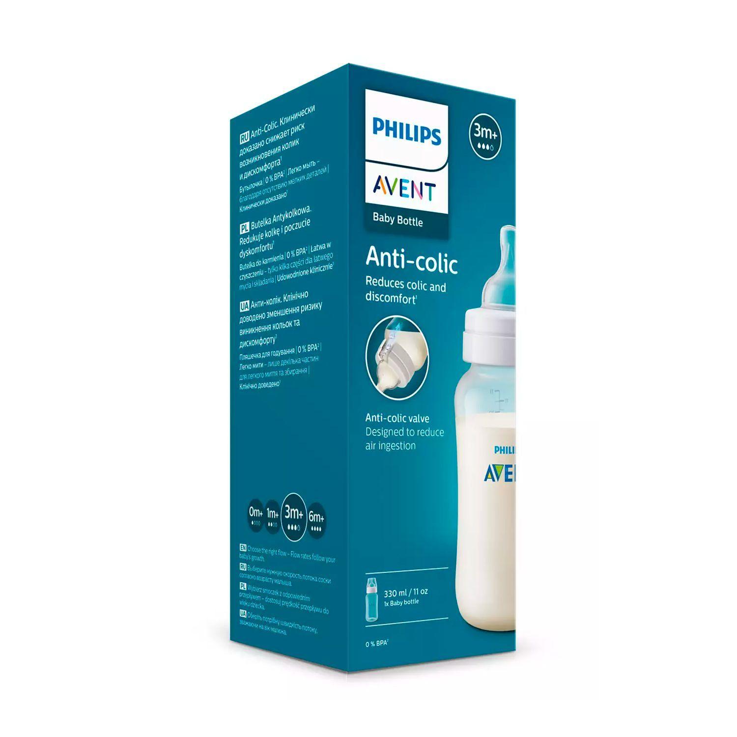 Mamadera Avent Anticólicos 330ml 3m+-3