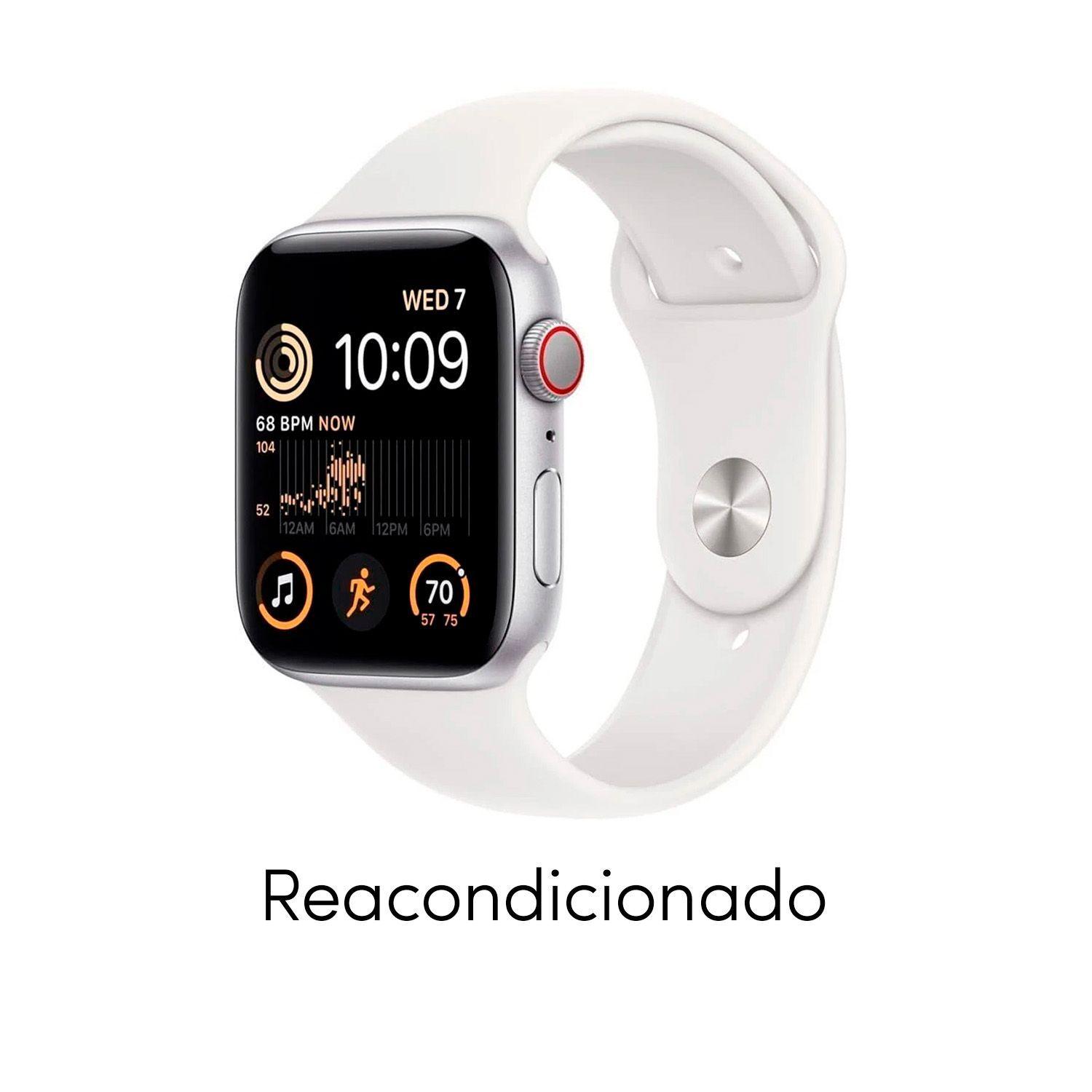 Apple Watch SE GPS 2da Gen 40mm Caja Aluminio Correa Blanca Reacondicionado-3