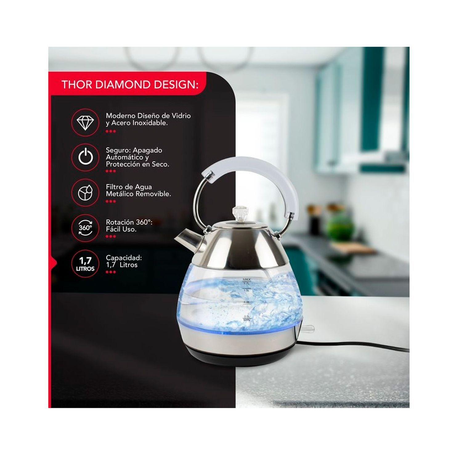 Hervidor Vidrio Templado 1,7L Thor Diamond Design-2