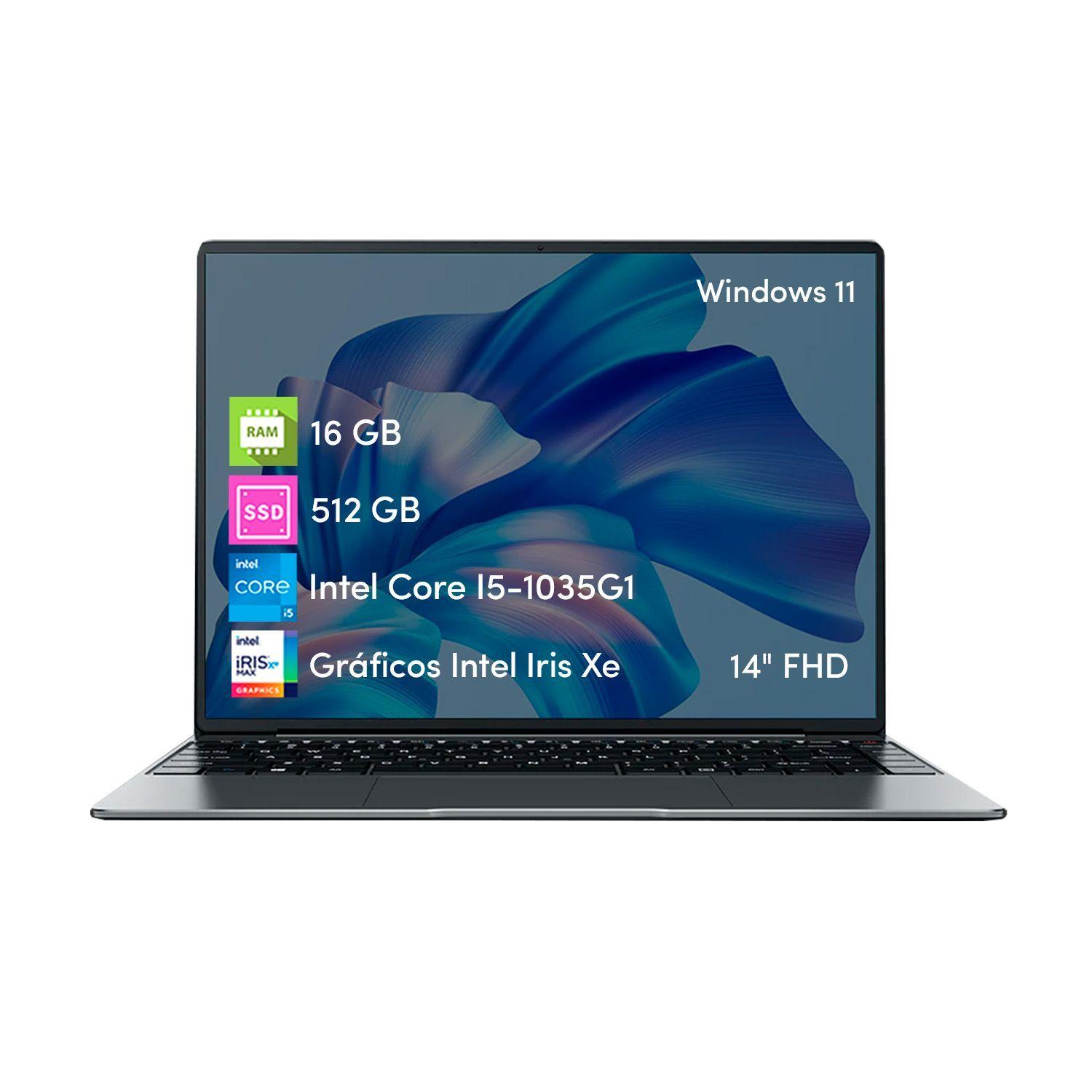 Notebook Chuwi Corebook X i5 16GB 512GB SSD 14" FHD W11 Gris-0