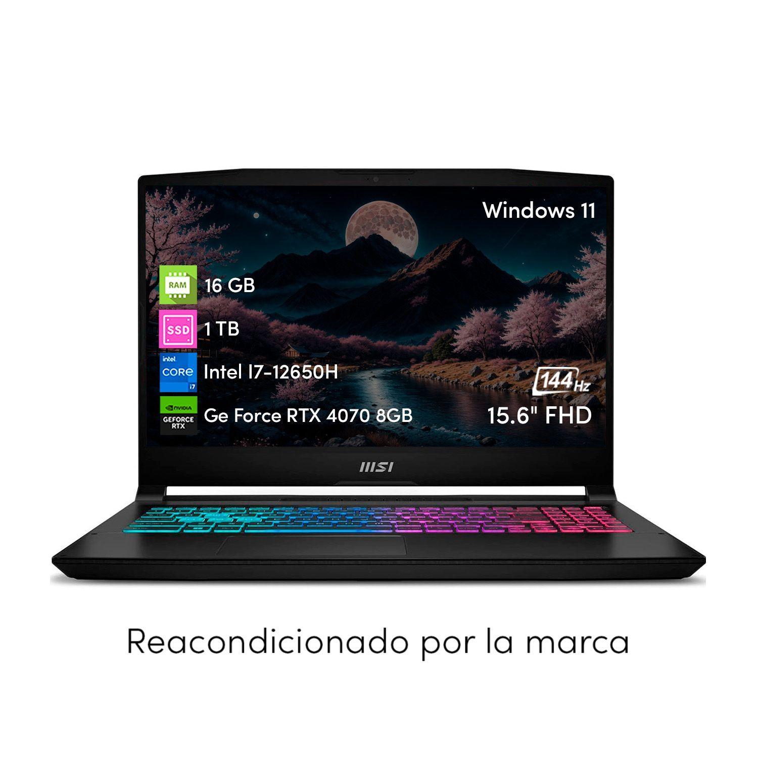 MSI Katana i7 12va 16GB 1TBSSD RTX4070 8GB 15.6" FHD Win11-1