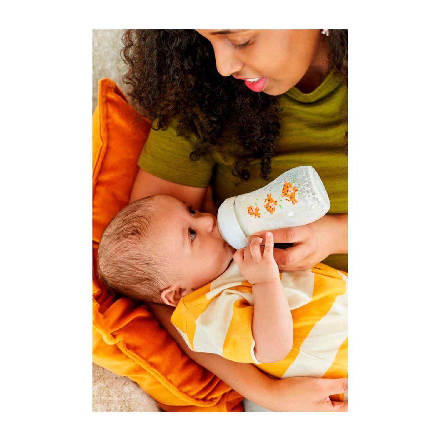 Mamadera Avent Natural 2.0 Tigre 260ml Tetina flujo lento 1m+-3