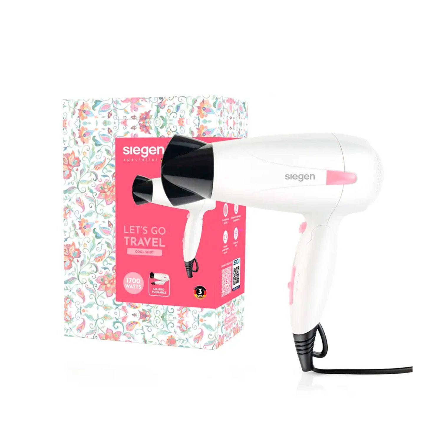 Secador de Pelo Siegen SG-3012C48 Let's Go Travel Blanco-3