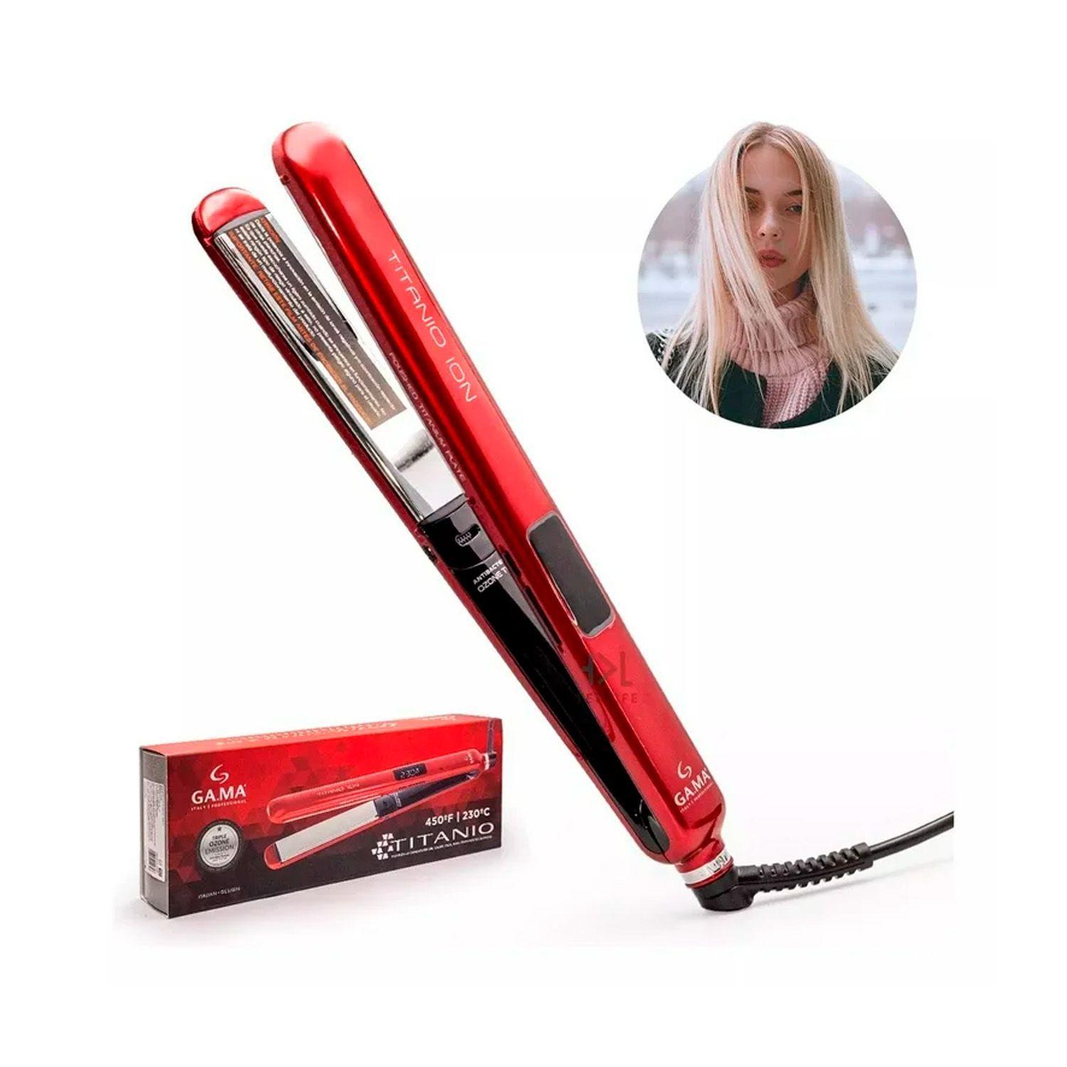 Alisador de Pelo Gama CP14 Titanio 4D Ion Rojo-0