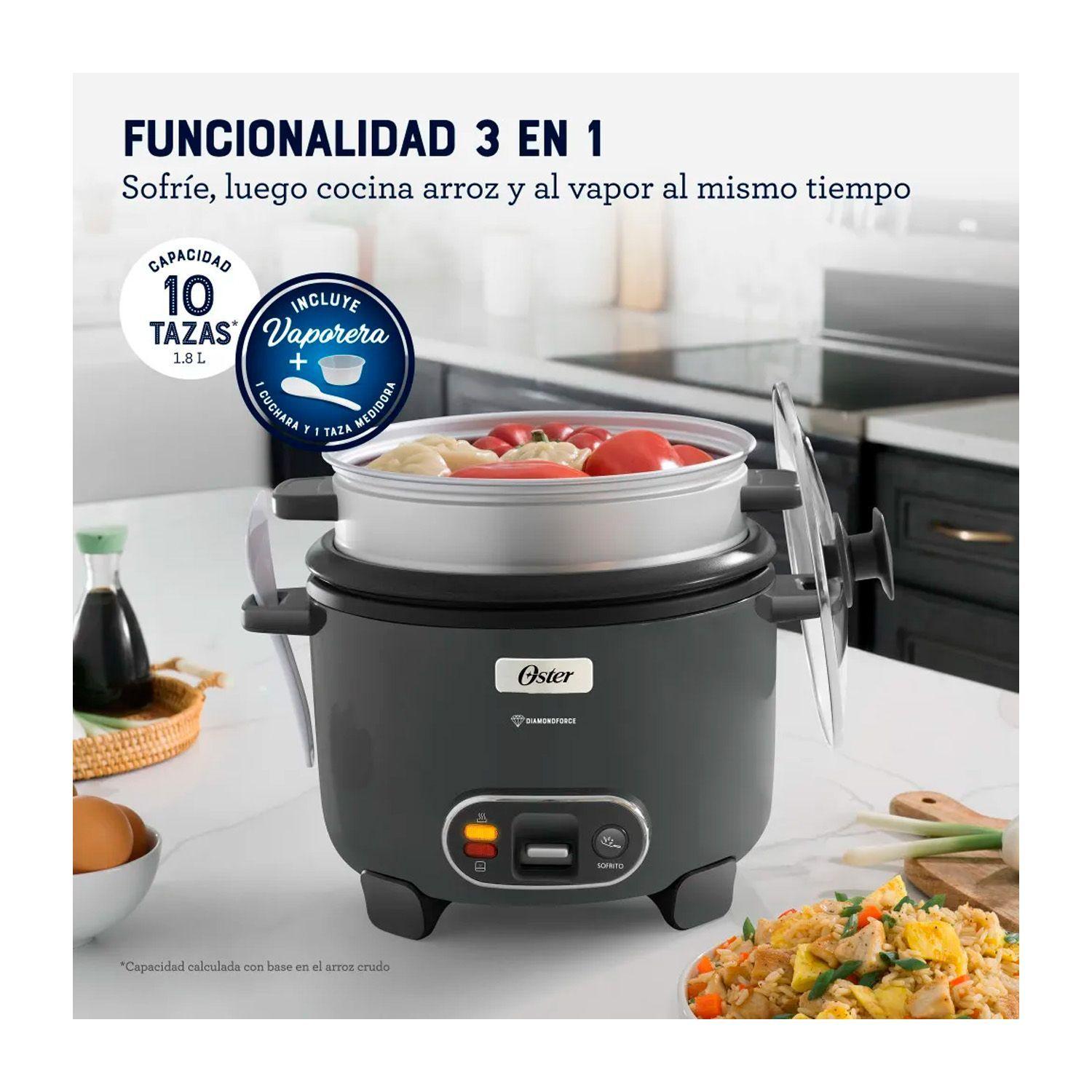 Arrocera 3 En 1 Oster 10 Tazas Diamond Force Ckstrc10dfske-3