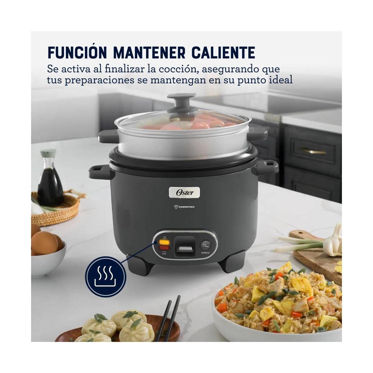 Arrocera 3 En 1 Oster 12 Tazas Diamond Force CKSTRC12DFSKE-3