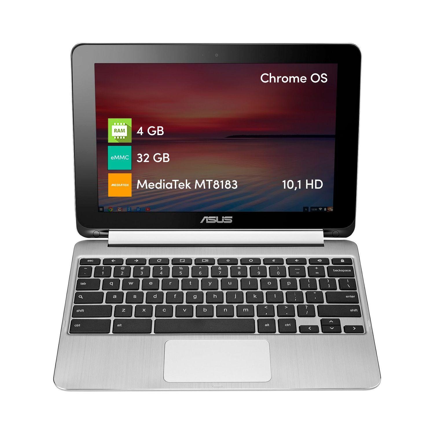 Notebook Asus CZ1 Mediatek 4GB 32GB 10.1" HD Chrome OS Gris-0