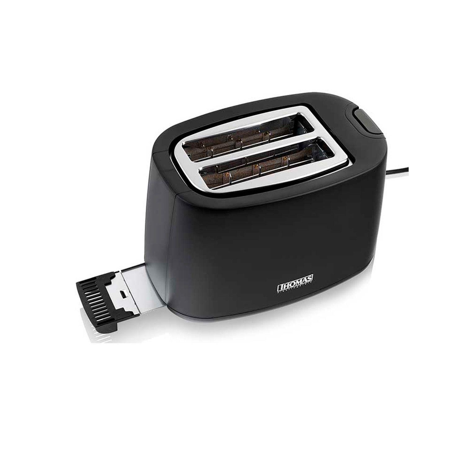 Tostador Thomas TH-117 2 Rebanadas 7 Niveles 750W Negro-3